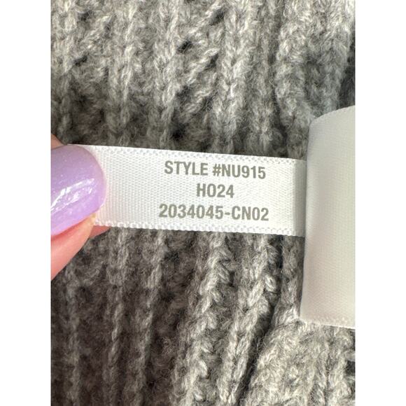 NWOT Madewell Pointelle Stitch Mockneck Sweater in Heather Pewter Gray XXS - Picture 6 of 12